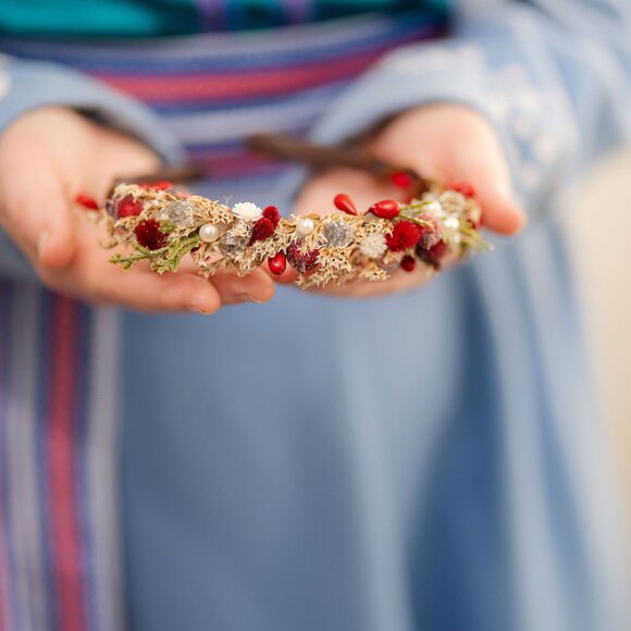 OFA Anna Winter Floral Headband | Frozen-Inspired Disney Princess Accessory